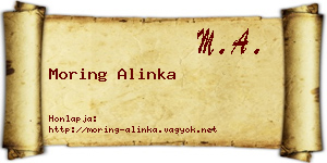 Moring Alinka névjegykártya